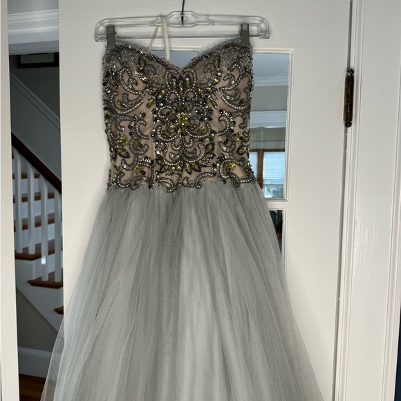 Terani Couture Strapless Gown -4 - Picture 4 of 8